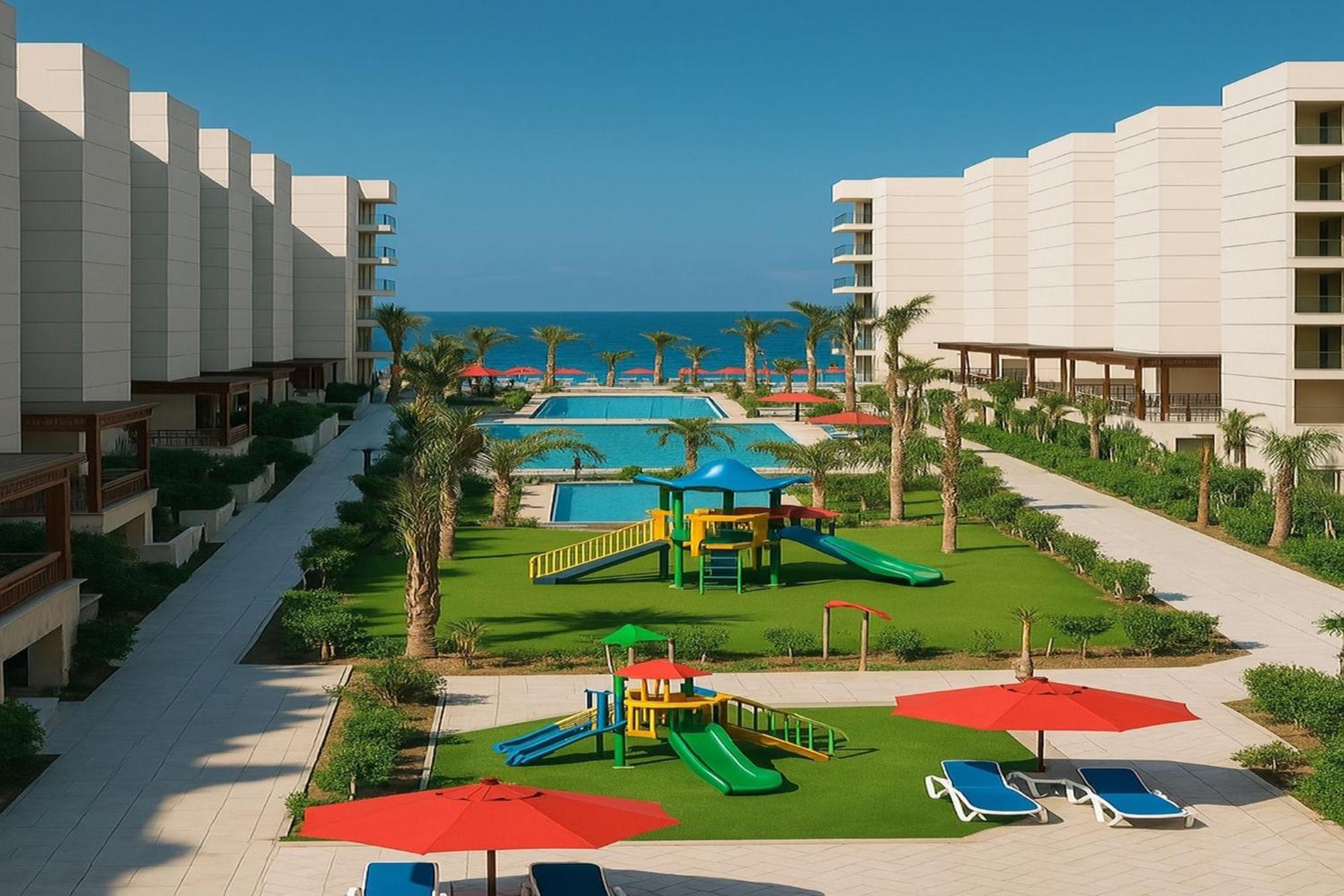 'Ezbet Shalabi el-Rudi Porto Said Tourist Resort Luxury Hotel Apartment מראה חיצוני תמונה